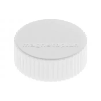MAGNETOPLAN HOLTZ magnetoplan Discofix Round Magnet Magnum, White, Full-Core Ferrite, 2.0 kg Holding Force, Pack of 10 (1660000)