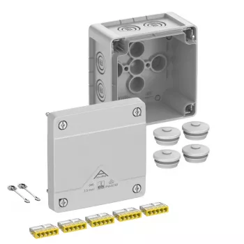 Spelsberg Abox Pro 040-2,5² IP66 elágazó doboz, 5-pólusú, szürke 40243001