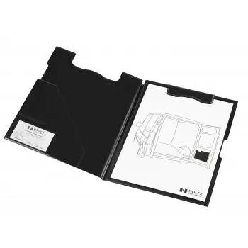 MAGNETOPLAN HOLTZ magnetoplan mágneses iratkapcsos mappa, fekete írólap mágneses hajtogatós mechanizmussal, mágneses felületekre tapad – 1 darab (1131612)