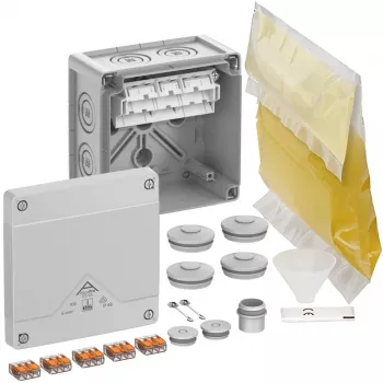SPELSBERG Abox Pro XT SL-6² elágazó doboz, IP68, max. vezető 6 mm², 5 pólusú, szürke 40646001