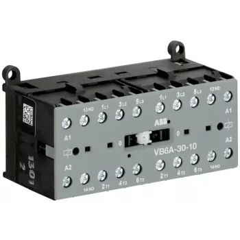 ABB irányváltó kontaktor VB6A-30-10 220-240VAC 3 pólusú 1NO 9A 4kW GJL1211911R8100