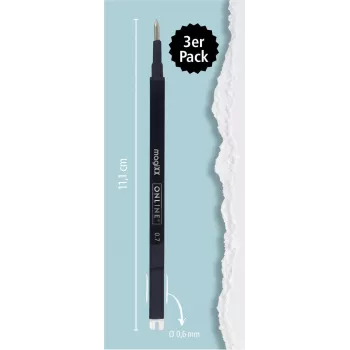 ONLINE magiXX gél tollbetét fekete 0,7 mm, 3 darabos csomag 40161/3