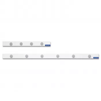 Magnetoplan Magnetic Strip Set, 500 x 50 mm, White Self-Adhesive Magnetic Strip + 4 Grey Round Magnets (16270M)