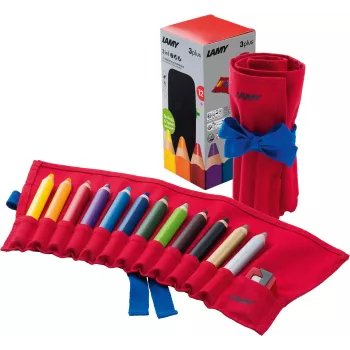 LAMY 3plus színes ceruza készlet hegyezővel (12 ceruza, különböző színek) 1226066