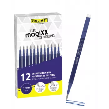 ONLINE magiXX gél toll utántöltők kék 0,7 mm Medium 12 darabos csomag (40167)