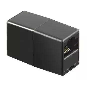 GoodConnections Alcasa MOD8-GC árnyékolt RJ45 csatlakozó, Cat.6, aljzat-aljzat, fekete