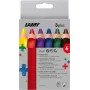 LAMY 3plus színes ceruzák, 6 darabos készlet, ergonomikus háromszögletű, extra vastag törésálló bél, különböző színek 1222002