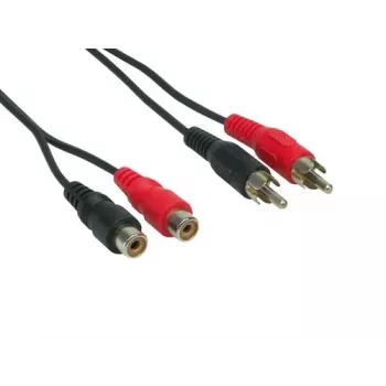 Good Connections 2x RCA dugó – 2x RCA aljzat sztereó audio hosszabbítókábel, 1,5 m, fekete AS-2CV2