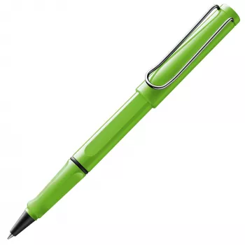 LAMY Safari Rollerball Pen Green with Ergonomic Grip and Metal Clip 1230640