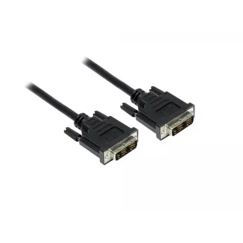 GoodConnections DVI-D Single Link kábel 18+1 dugó-dugó, 1,8 m, fekete, aranyozott, kétszeresen árnyékolt, HDCP, 1920x1200 4310-DD2