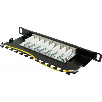 GoodConnections Alcasa GC-N0130 Cat6a árnyékolt RJ45 keystone modul - 10GbE, 22-26 AWG, fekete