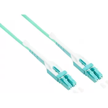 Good Connections OM3 duplex multimódusú optikai patch kábel LC/LC Uniboot LSZH aqua 15 m (LW-U815LC3)
