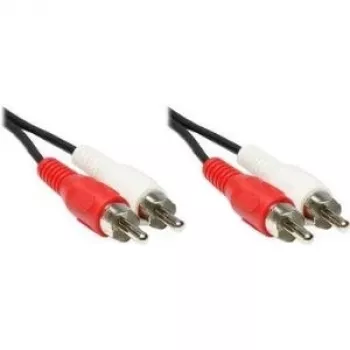 GoodConnections sztereó RCA audiokábel, 2x RCA dugó - 2x RCA dugó, 1,5 m, fekete 5901-D
