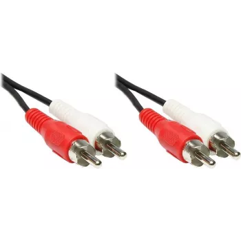GoodConnections sztereó RCA audiokábel, 2x RCA dugó - 2x RCA dugó, 1,5 m, fekete 5901-D