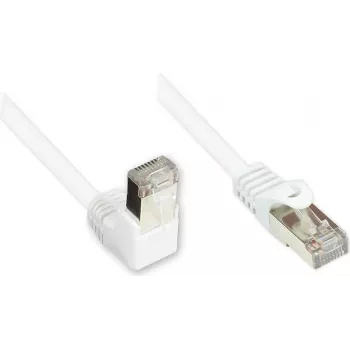 GoodConnections Cat. 5e F/UTP patch kábel, 3 m, fehér, szögletes - egyenes RJ45 805W-030EWI