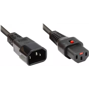 Good Connections Alcasa 1600-IEC10 tápkábel C14–C13, dugó/aljzat, egyenes, 1 m, fekete