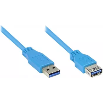 GoodConnections USB 3.0 hosszabbítókábel A dugó–A aljzat, kék, 1 m (2711-B01)