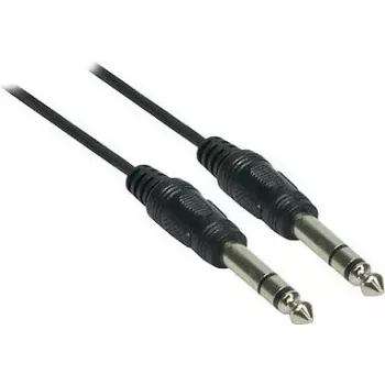 Good Connections 6,3mm jack–6,3mm jack audiokábel, 1,5m, nikkelezett, fekete 1963-015