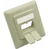 GoodConnections központi lemez 50x50 mm 80x80 mm-es kerettel hálózati aljzatokhoz, gyöngyfehér RAL1013 (GC-N0154)