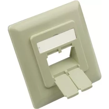 GoodConnections központi lemez 50x50 mm 80x80 mm-es kerettel hálózati aljzatokhoz, gyöngyfehér RAL1013 (GC-N0154)