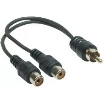 Good Connections 5901-KA audio adapterkábel, 1x RCA dugó–2x RCA aljzat, 0,2m, fekete