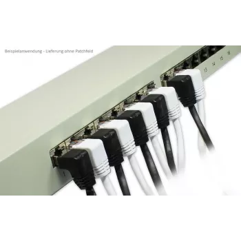 GoodConnections Cat. 5e F/UTP patchkábel, 2m, fekete, 90°-os és egyenes RJ45 805S-020EWI