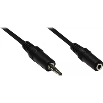 GoodConnections AS-35V3 3,5mm sztereó audiokábel hosszabbító, csatlakozó-aljzat, 3m, fekete