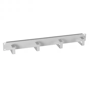 EFB-Elektronik 19 inch 1U kábelmenedzsment-panel 4 acélkengyellel, RAL 7035 világosszürke 699995