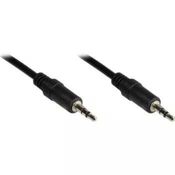 GoodConnections 3,5 mm-es sztereó audiokábel dugó dugóra, 1,5m, aranyozott, fekete (1970-EX)