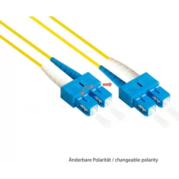 GoodConnections LW-930LS OS2 egymódusú duplex optikai patchkábel, LC/SC, 9/125, 30 m