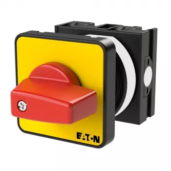 Eaton T0-1-102/E-RT bütykös kapcsoló, 2 pólusú, 20 A, frontoldali szerelés, piros/sárga 009046