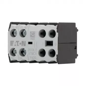 Eaton 20DILE segédérintkező blokk, 45 x 86 x 58 mm, -25 és 50 °C között, fekete/fehér 010208