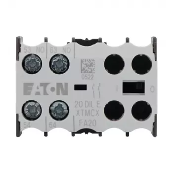 Eaton 20DILE segédérintkező blokk, 45 x 86 x 58 mm, -25 és 50 °C között, fekete/fehér 010208