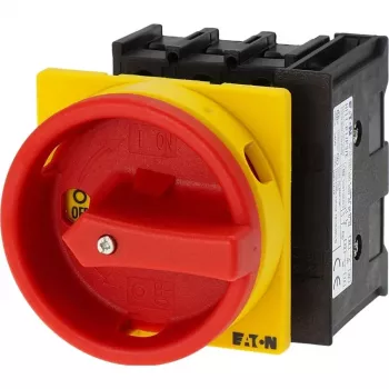 EATON P1-32/EA/SVB/HI11 főkapcsoló, 3 pólusú, 32 A, kapcsolótáblába szerelhető, piros/sárga 072567