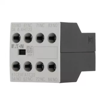 Eaton DILA-XHIT22 segédérintkező blokk, 2NO+2NC, előlapi szerelés, csavaros csatlakozók, fekete/fehér 101044