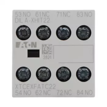 Eaton DILA-XHIT22 segédérintkező blokk, 2NO+2NC, előlapi szerelés, csavaros csatlakozók, fekete/fehér 101044