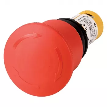 Eaton C22-PVT45P-K02 vészleállító nyomógomb, forgó kioldás, 2 NC, 45 mm gombafej, IP66/IP67/IP69 121611