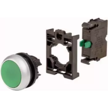 Eaton M22-D-G-K10-BVP nyomógomb, zöld, műanyag előlapi gyűrű, 1NO 110934
