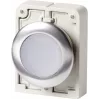 Eaton M30C-FDRL-W lapos kerek nyomógomb-működtető, króm díszgyűrű, fehér 182950