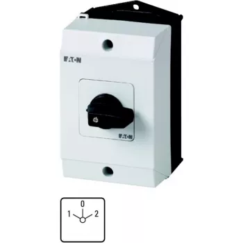 Eaton T0-3-8401/I1 3 pólusú bütykös kapcsoló, 20 A, fekete billenőkar, előlapi szerelés, 207132