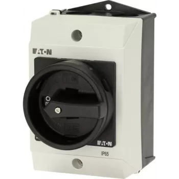 Eaton T0-1-102/I1/SVB-SW 2 pólusú főkapcsoló, 20 A, 690 V AC, fekete fogantyú, fehér előlap, 207144