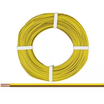 Donau Elektronik 218-38-25 sodrott vezeték 2 x 0,14 mm² barna, sárga 25 m