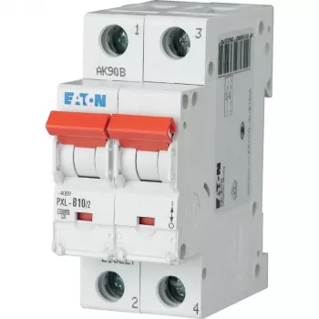 Eaton PXL-B10/2 vezetékvédő kapcsoló, 1 pólusú, B-karakterisztika, 10 A, 6 kA, DIN-sínre szerelhető 236227