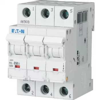 Eaton PXL-B50/3 kismegszakító (MCB) 3 pólusú 50A B karakterisztika 10kA 236405