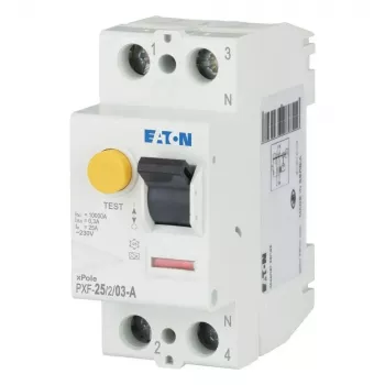 Eaton PXF-25/2/03-A hibaáram-védőkapcsoló (RCCB) 25 A 2 pólusú 30 mA A típus 236746