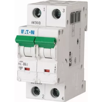 Eaton PXL-B6/2 kismegszakító (MCB), 2 pólusú, B karakterisztika, 6 A, 10 kA, DIN-sín 236225