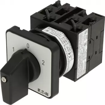 Eaton T0-3-8401/E 3 pólusú BE-KI forgókapcsoló, 20 A, 690 V AC, fekete fogantyú, előlapi szerelés 091047