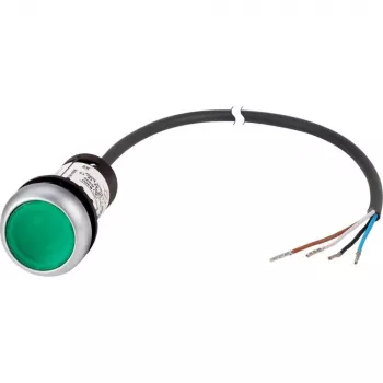 Eaton C22-DL-G-K10-24-P62 lapos nyomógomb, zöld 185586