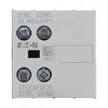 Eaton segédérintkező-blokk 1NO+1NC 2 pólusú előlapi szerelés DILM mágneskapcsolókhoz DILM32-XHI11 277376