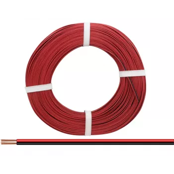 Donau Elektronik 218-5-25 huzal 2 x 0,14 mm² piros/fekete 25 m
